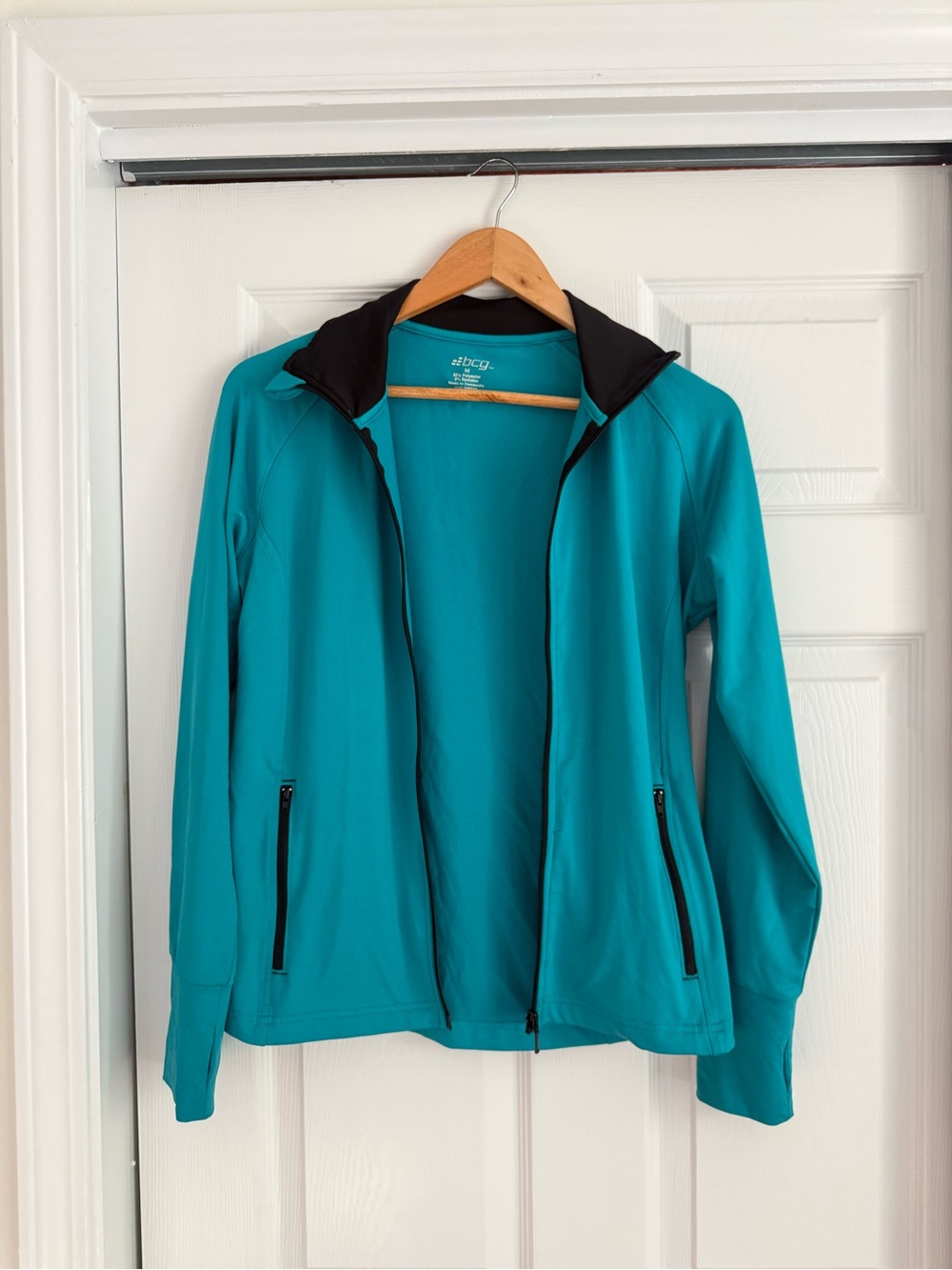 bcg Teal Active Wear Jacket with Black Trim